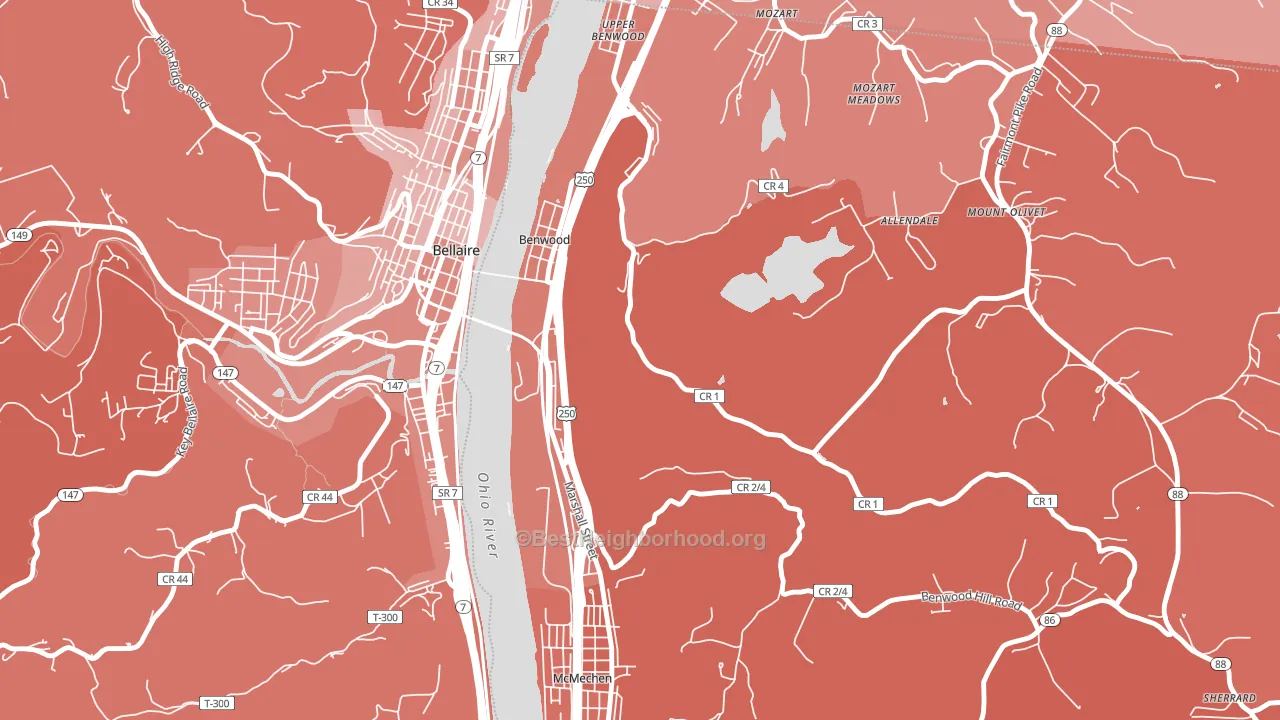 26031, WV block-group political-lean map