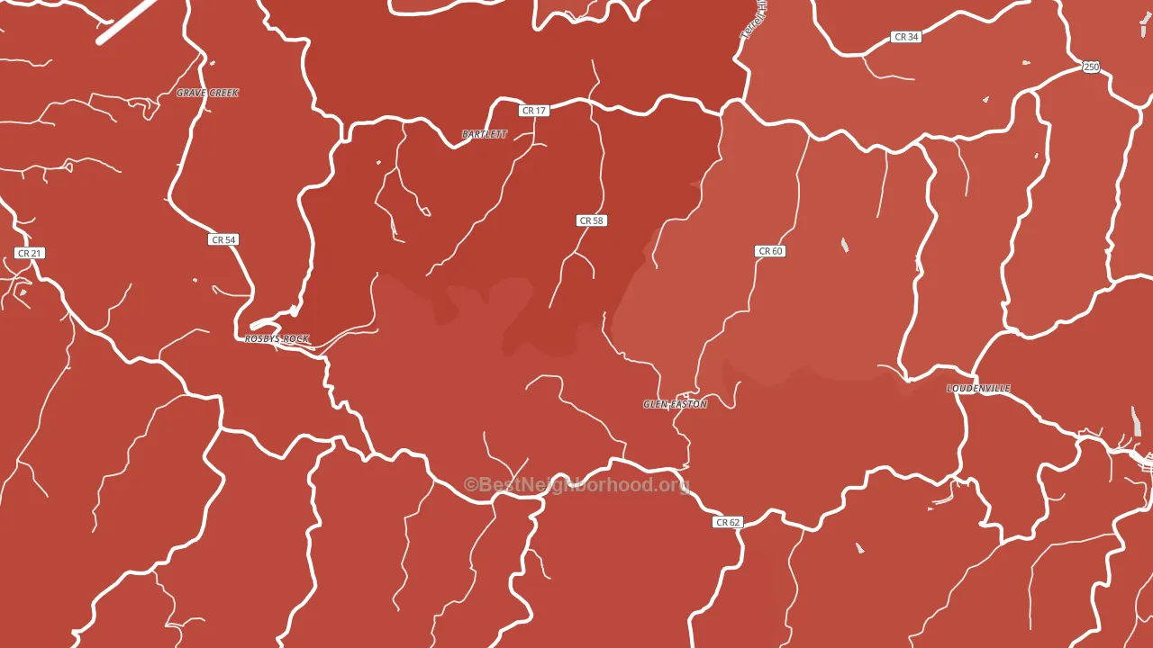 26039, WV block-group political-lean map