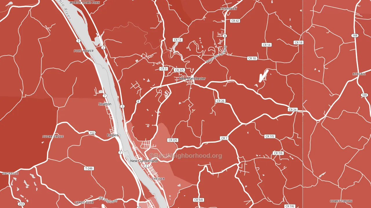 26047, WV block-group political-lean map