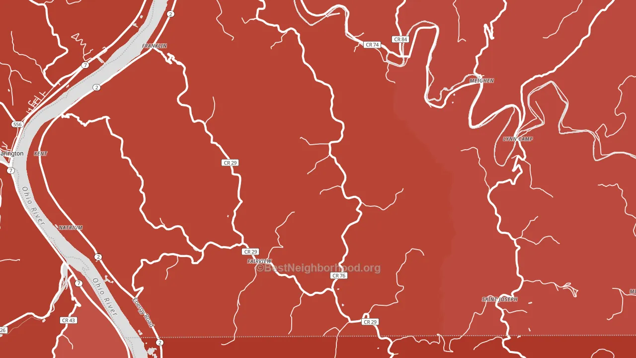 26055, WV block-group political-lean map