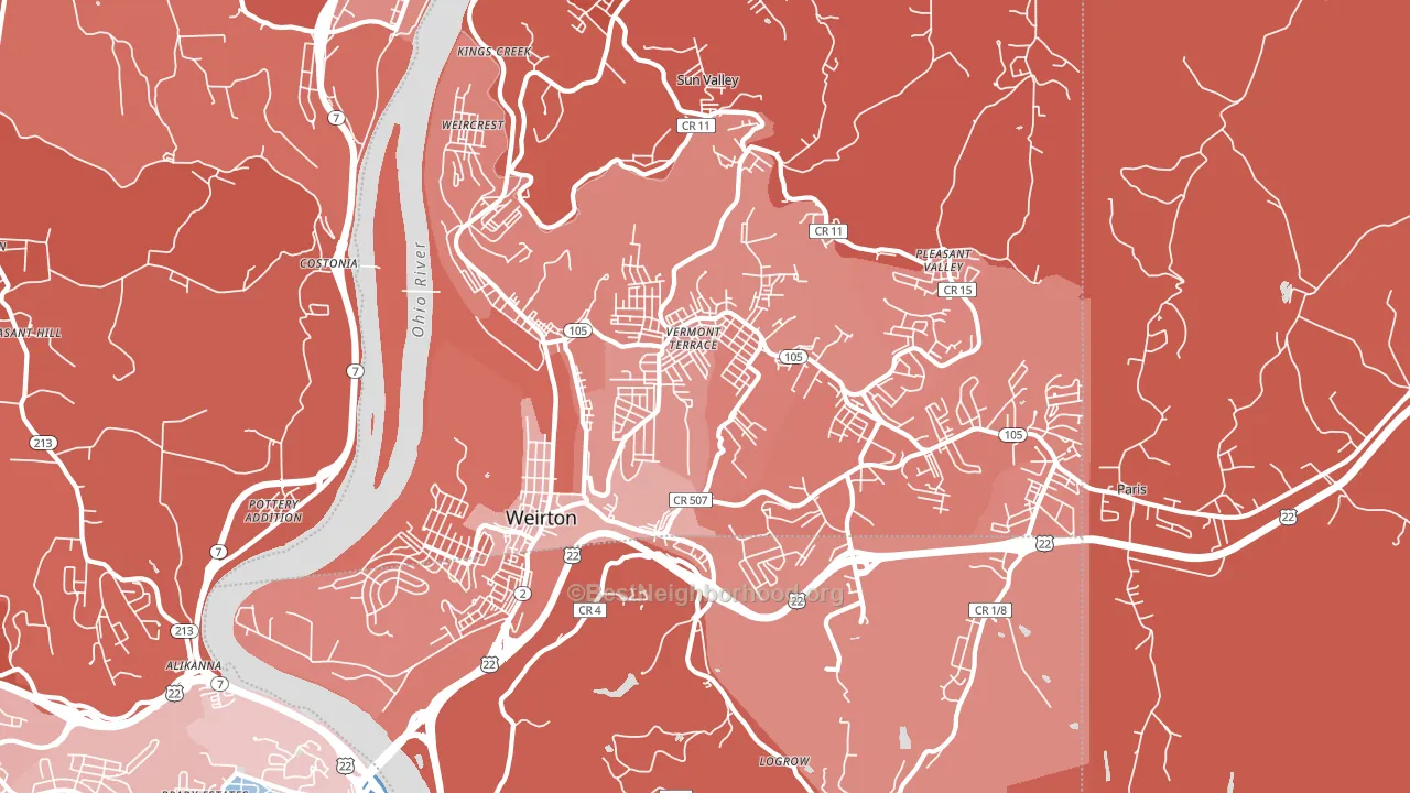 26062, WV block-group political-lean map