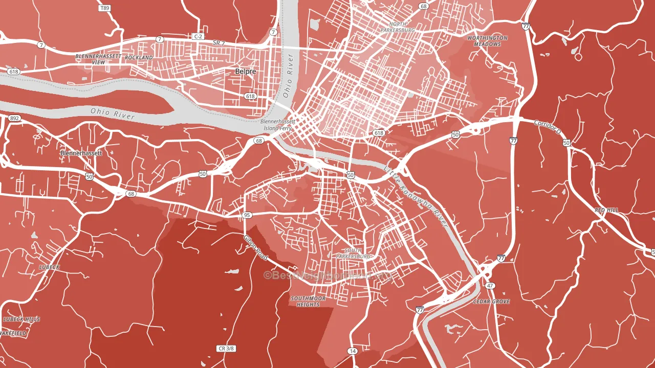 26101, WV block-group political-lean map