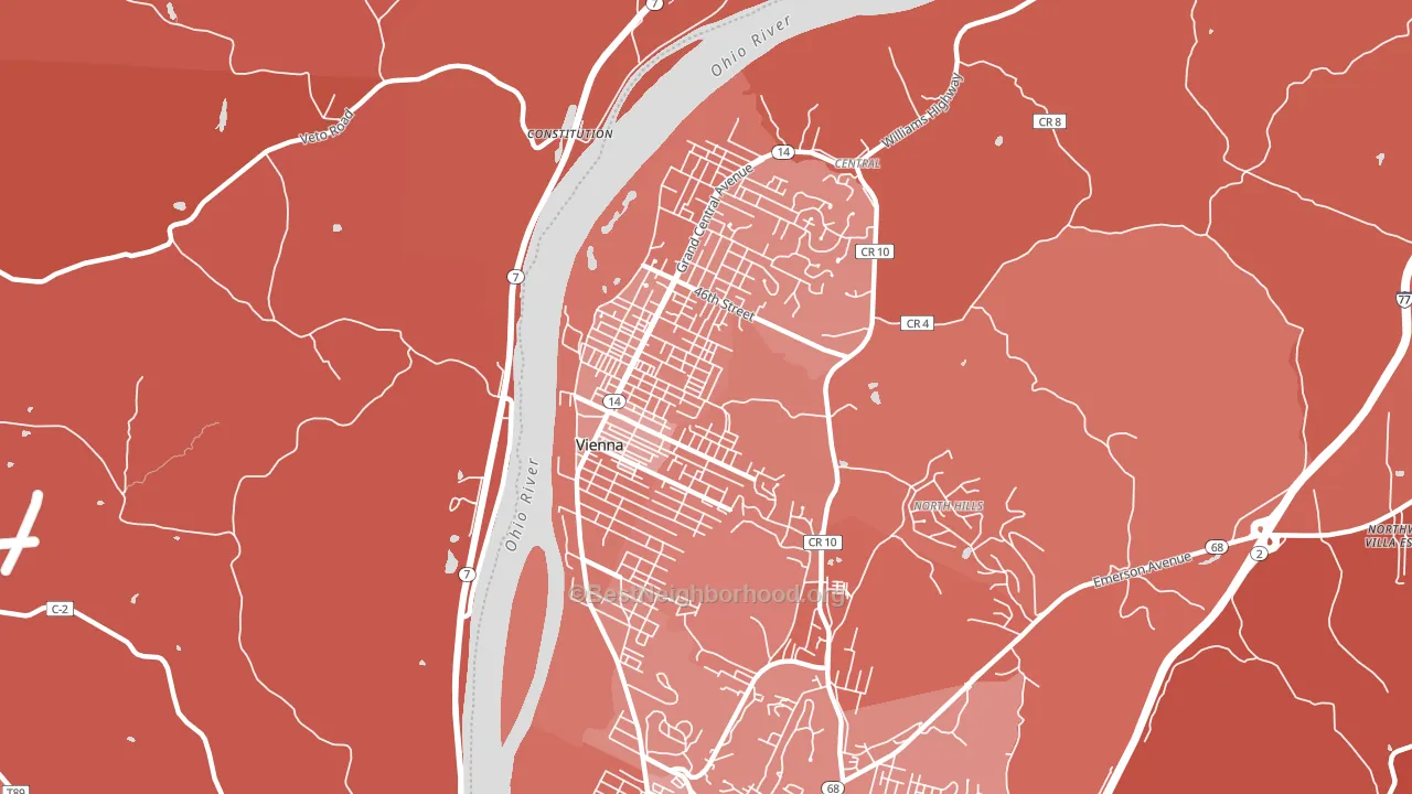 26105, WV block-group political-lean map