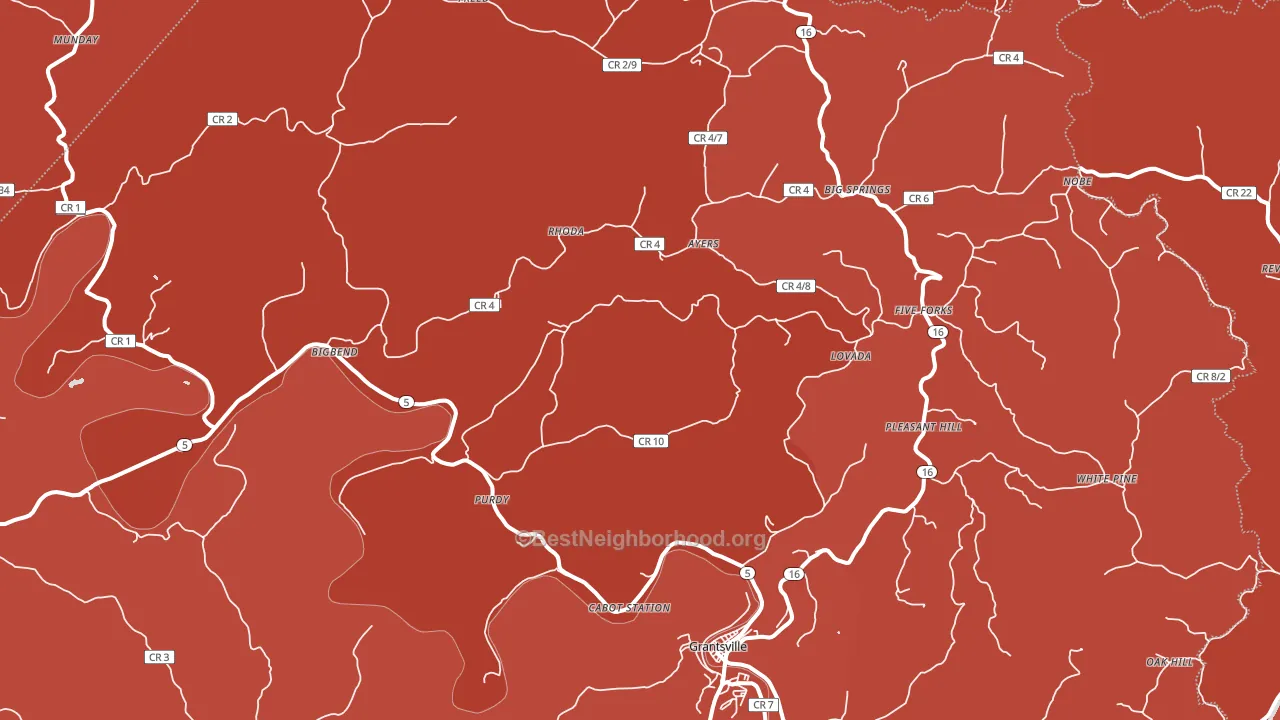 26136, WV block-group political-lean map