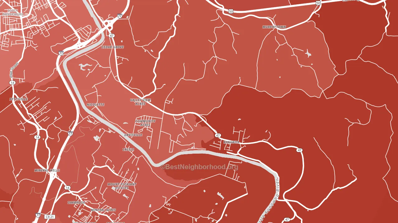 26142, WV block-group political-lean map