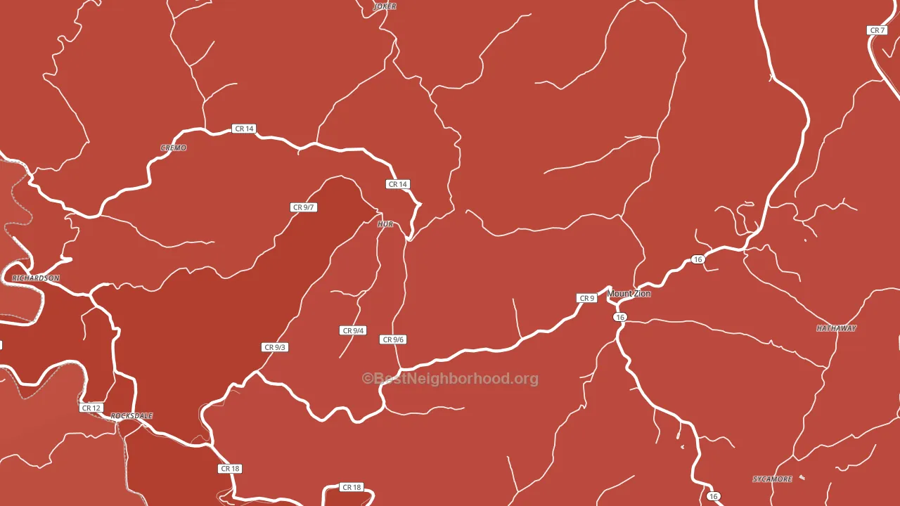 26151, WV block-group political-lean map
