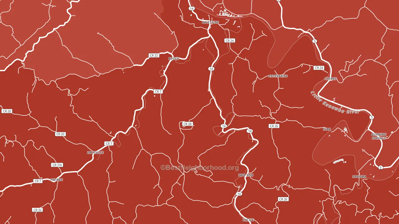 26160, WV block-group political-lean map