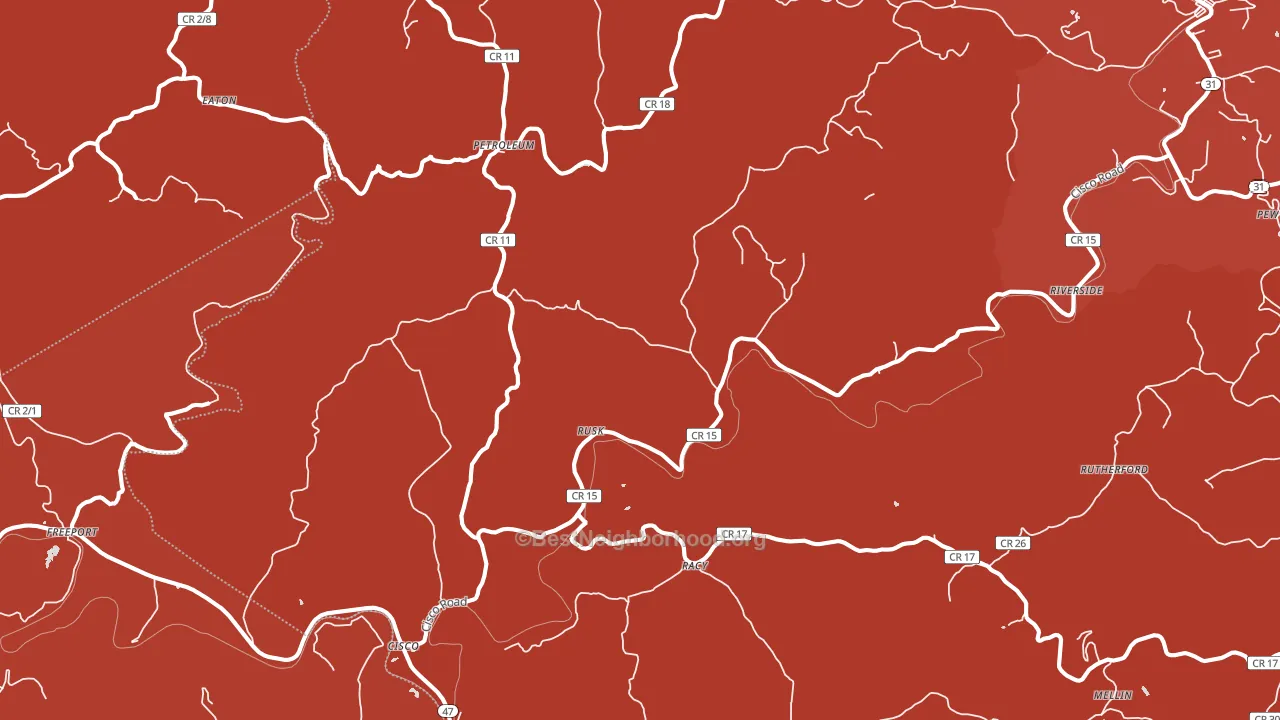 26161, WV block-group political-lean map