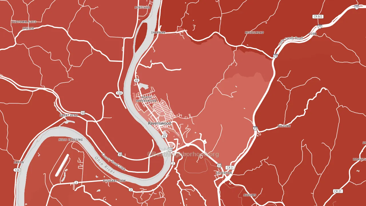 26164, WV block-group political-lean map