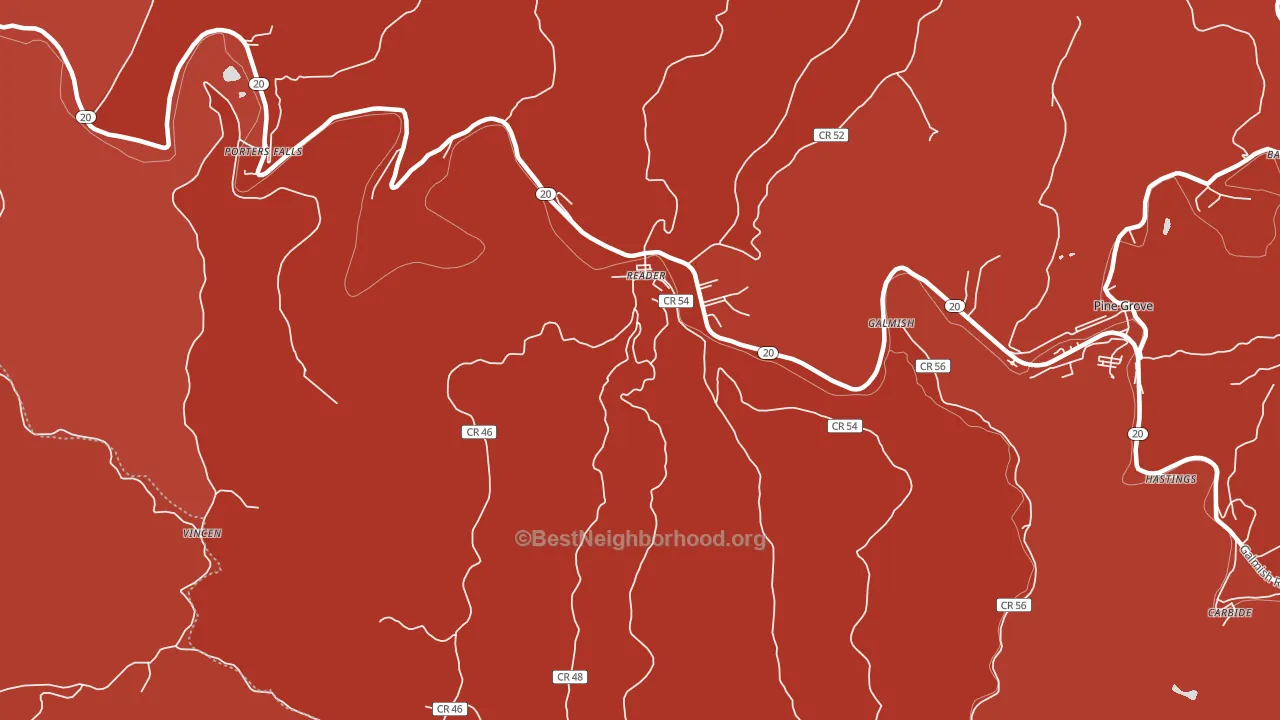 26167, WV block-group political-lean map