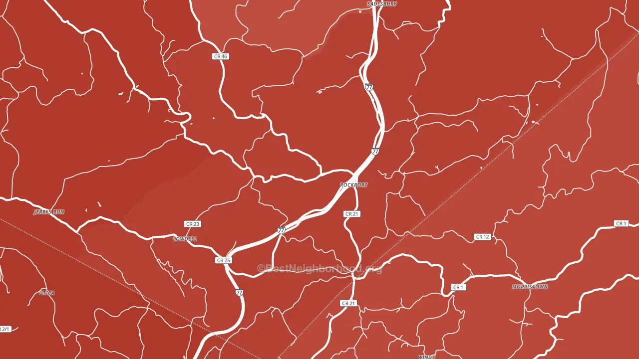 26169, WV block-group political-lean map