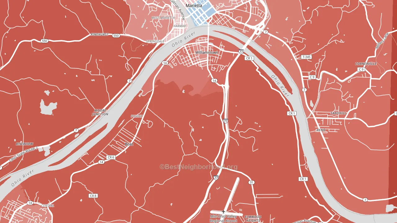 26187, WV block-group political-lean map