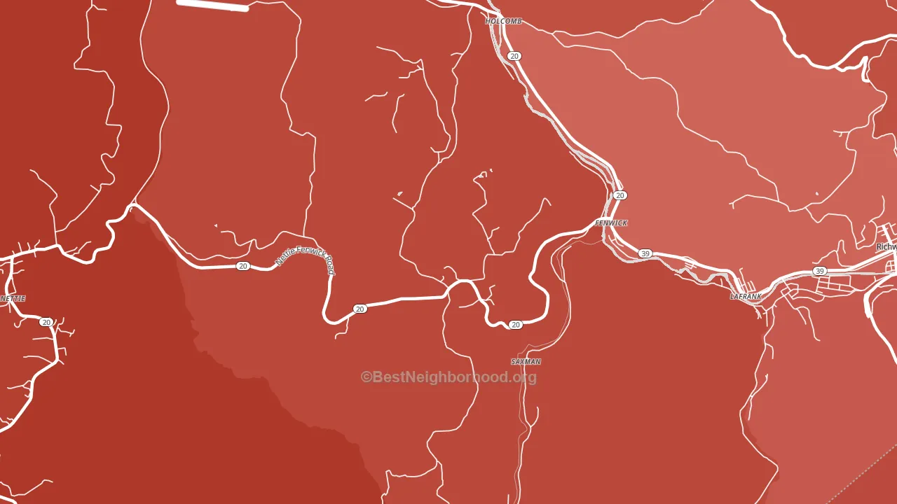 26202, WV block-group political-lean map