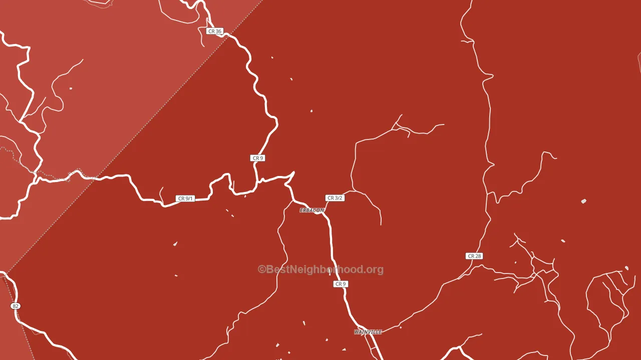 26203, WV block-group political-lean map
