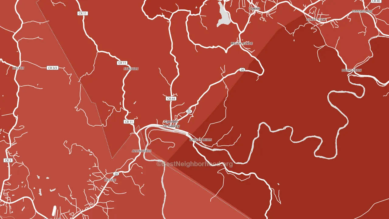 26208, WV block-group political-lean map