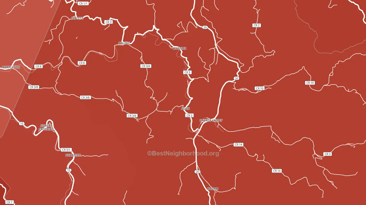 26222, WV block-group political-lean map