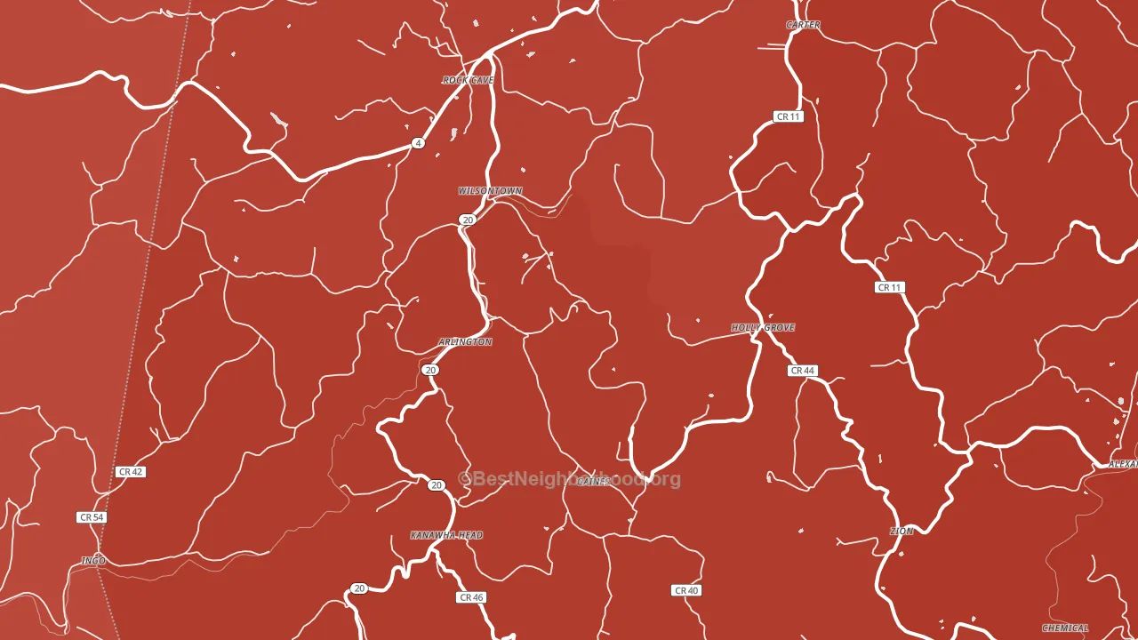 26234, WV block-group political-lean map