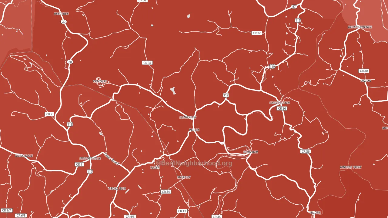 26238, WV block-group political-lean map