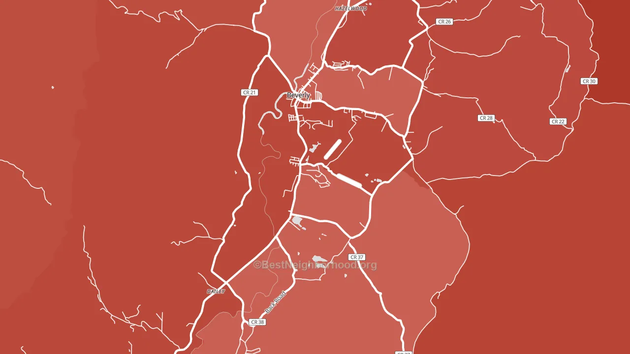 26253, WV block-group political-lean map