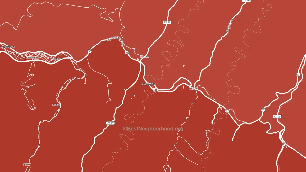 26254, WV block-group political-lean map