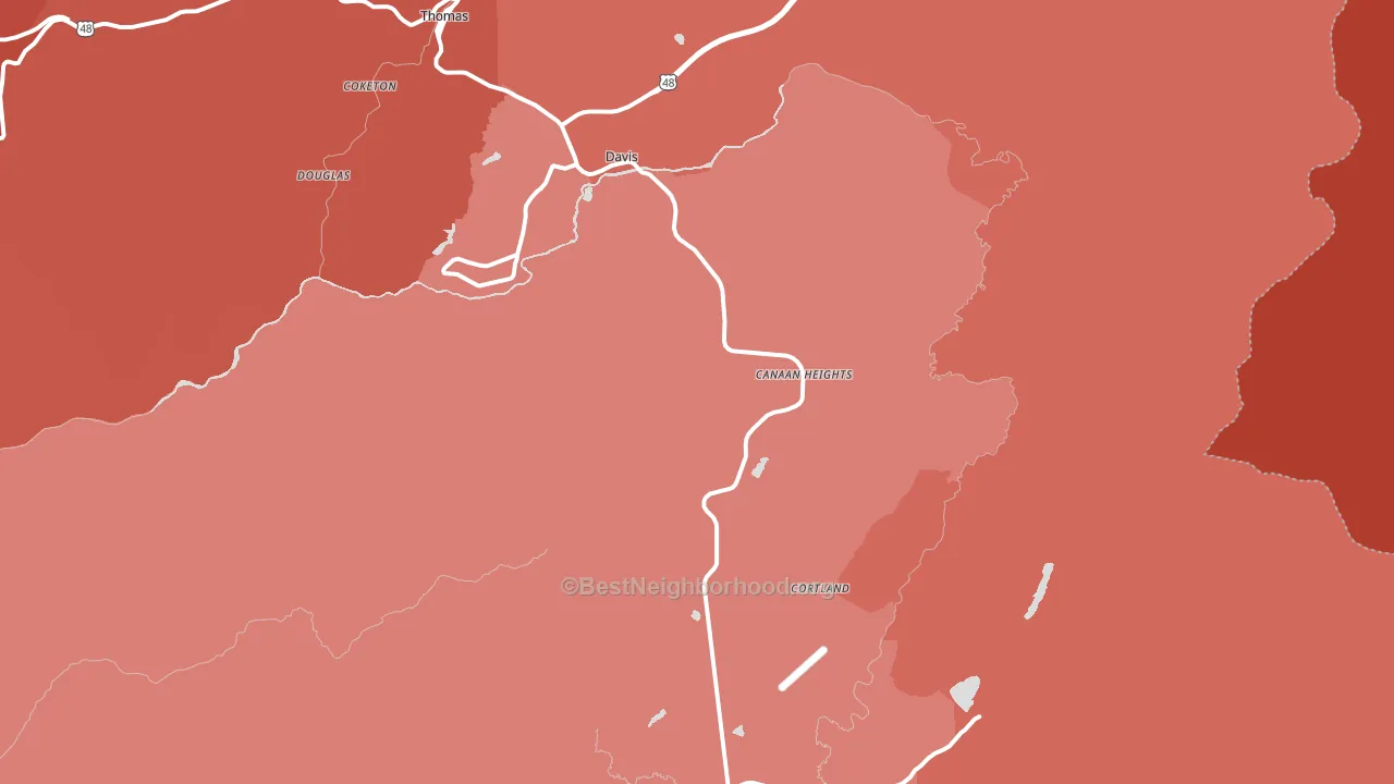 26260, WV block-group political-lean map