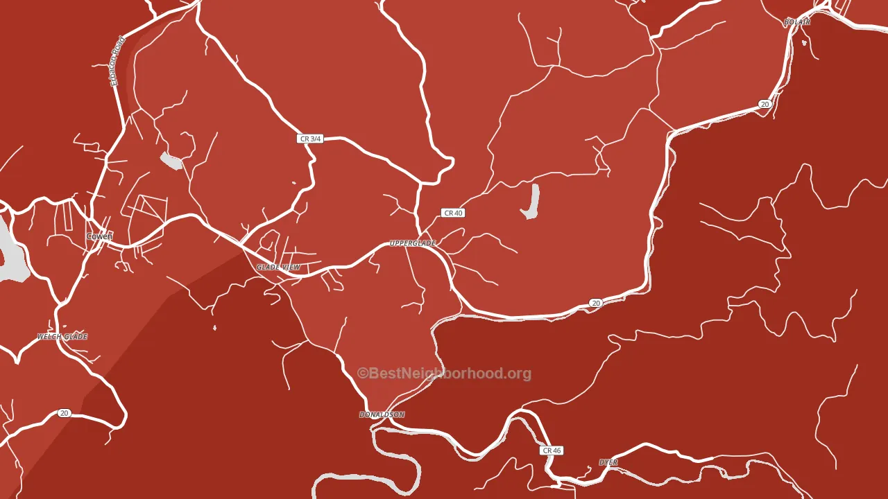 26266, WV block-group political-lean map