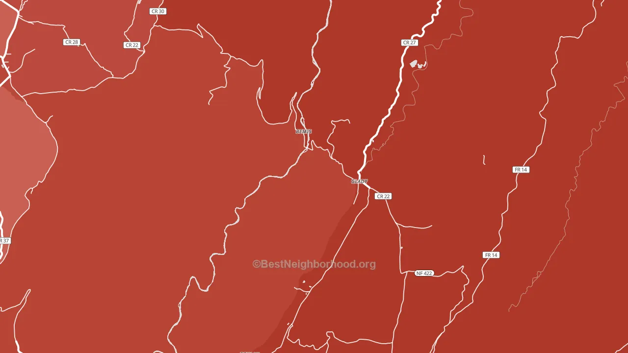 26268, WV block-group political-lean map