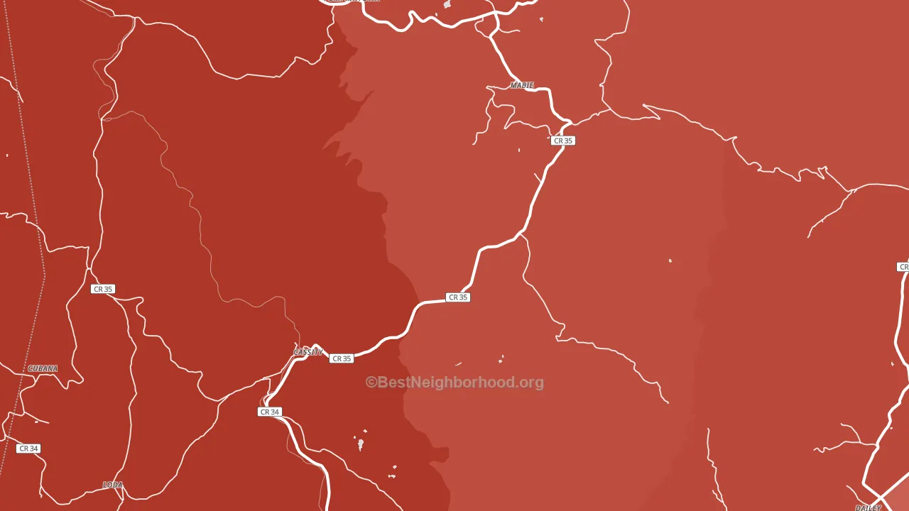 26278, WV block-group political-lean map