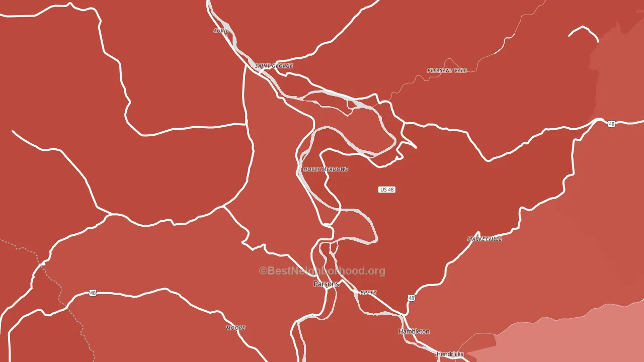26287, WV block-group political-lean map