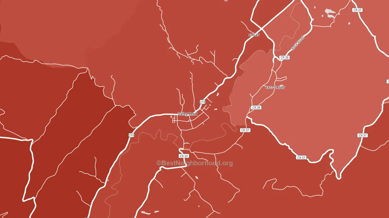 26293, WV block-group political-lean map