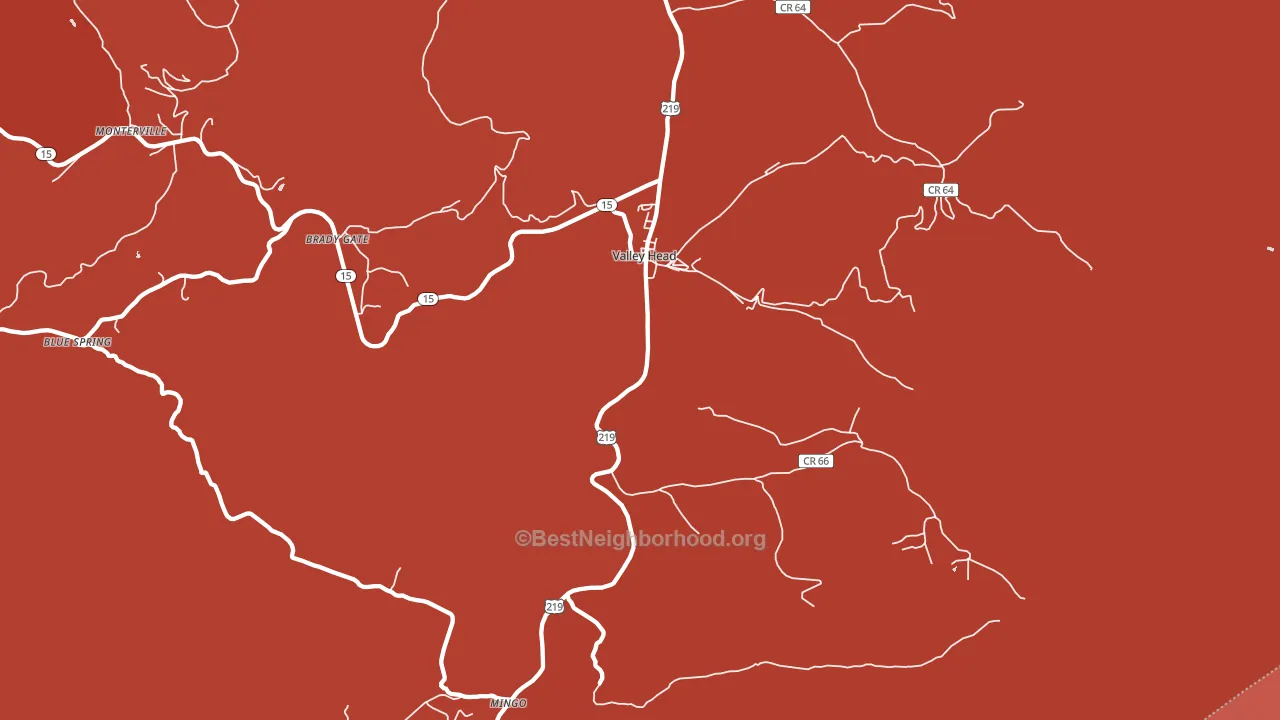 26294, WV block-group political-lean map