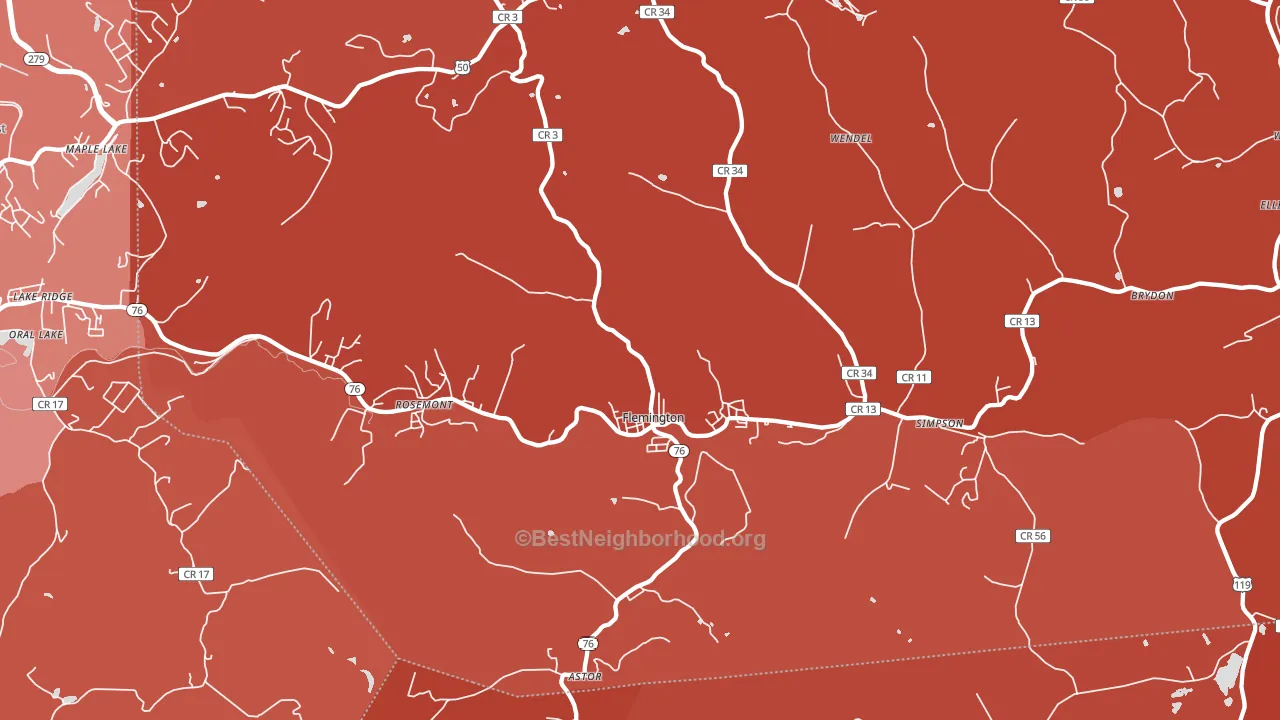 26347, WV block-group political-lean map