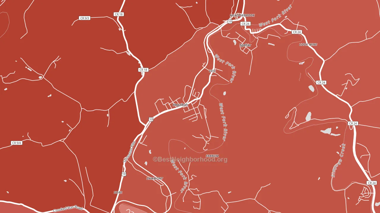 26369, WV block-group political-lean map