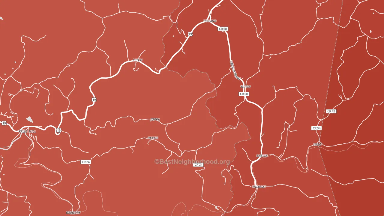 26376, WV block-group political-lean map