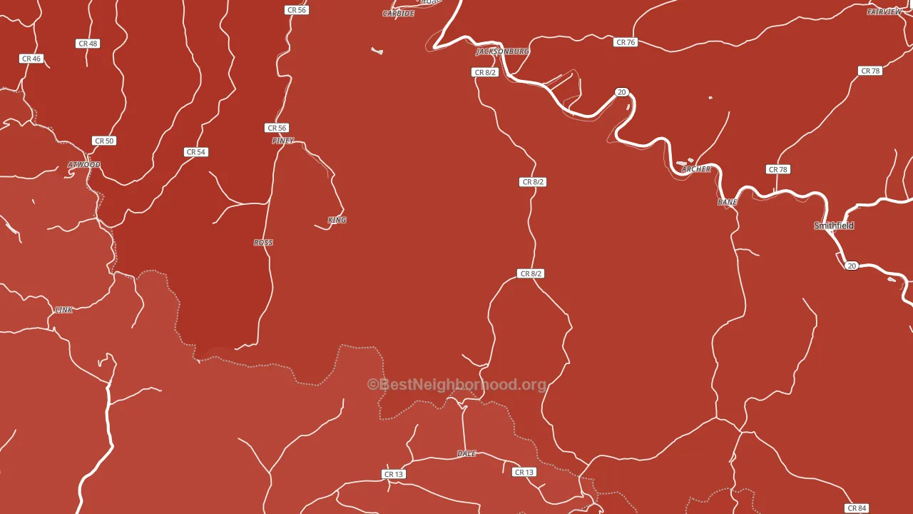 26377, WV block-group political-lean map