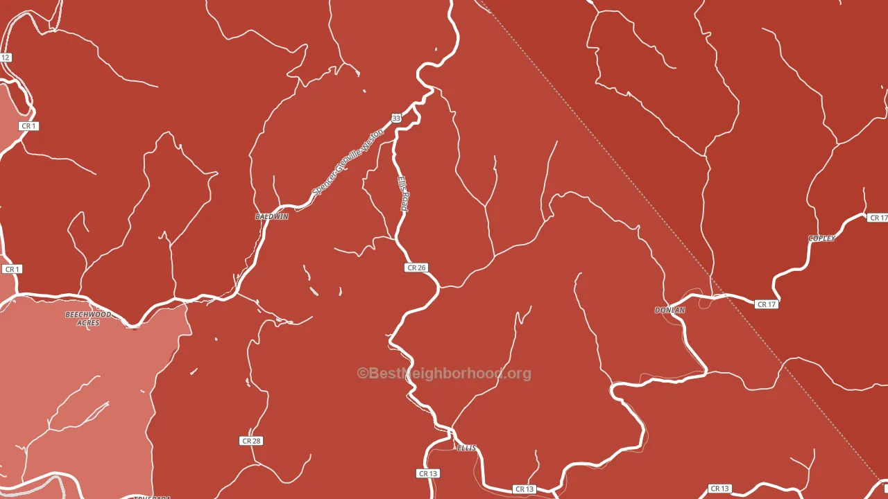 26384, WV block-group political-lean map