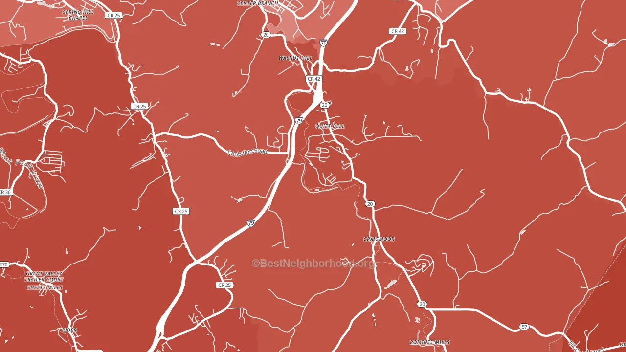 26408, WV block-group political-lean map