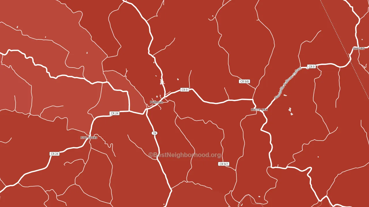 26421, WV block-group political-lean map