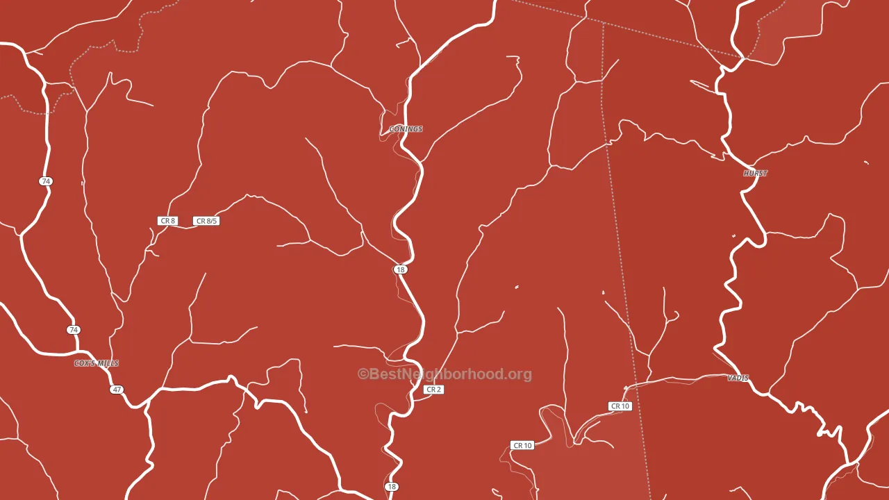 26443, WV block-group political-lean map