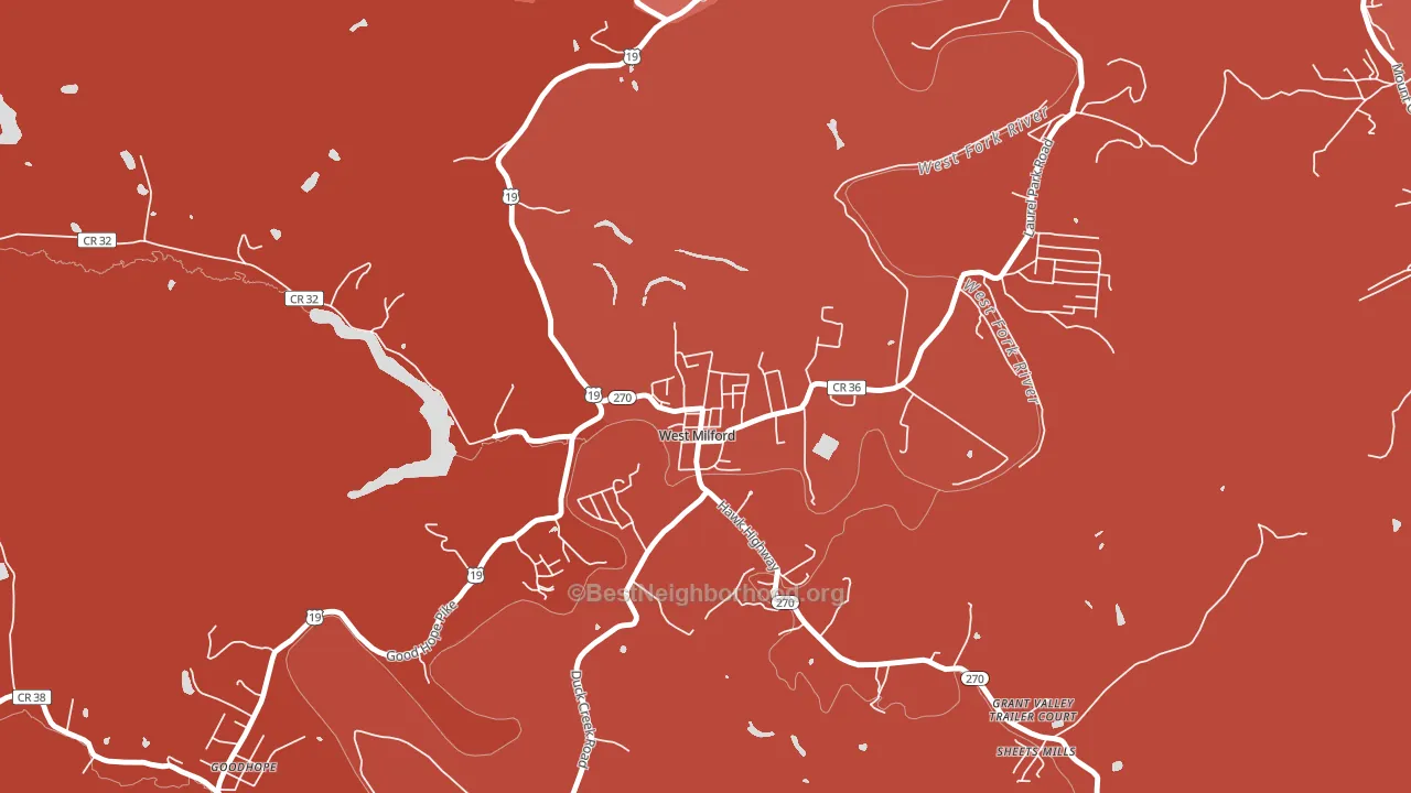 26451, WV block-group political-lean map