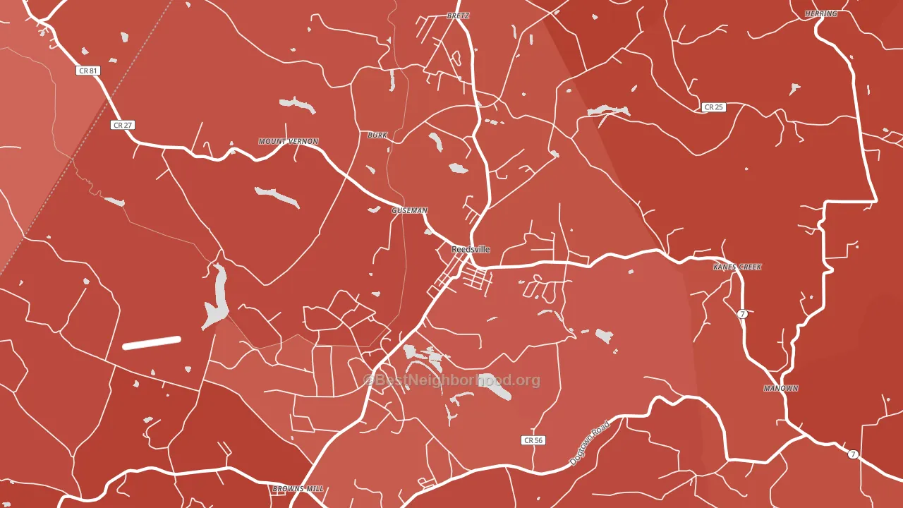 26547, WV block-group political-lean map