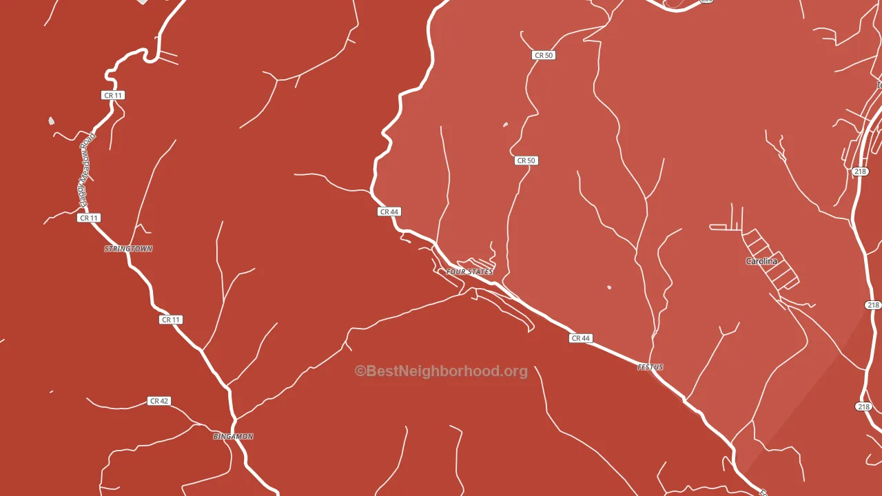 26572, WV block-group political-lean map