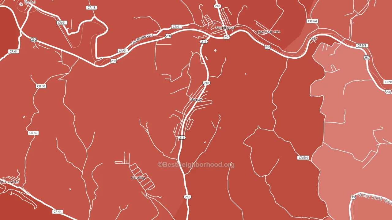 26576, WV block-group political-lean map