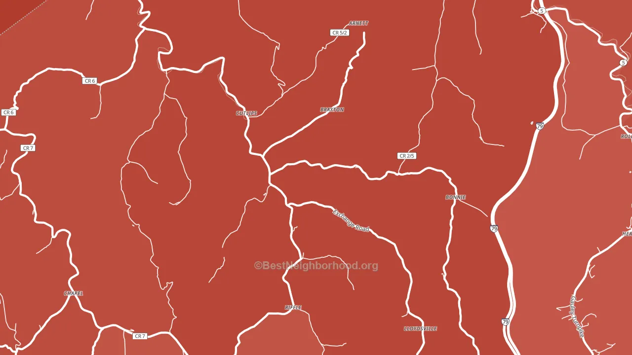 26619, WV block-group political-lean map
