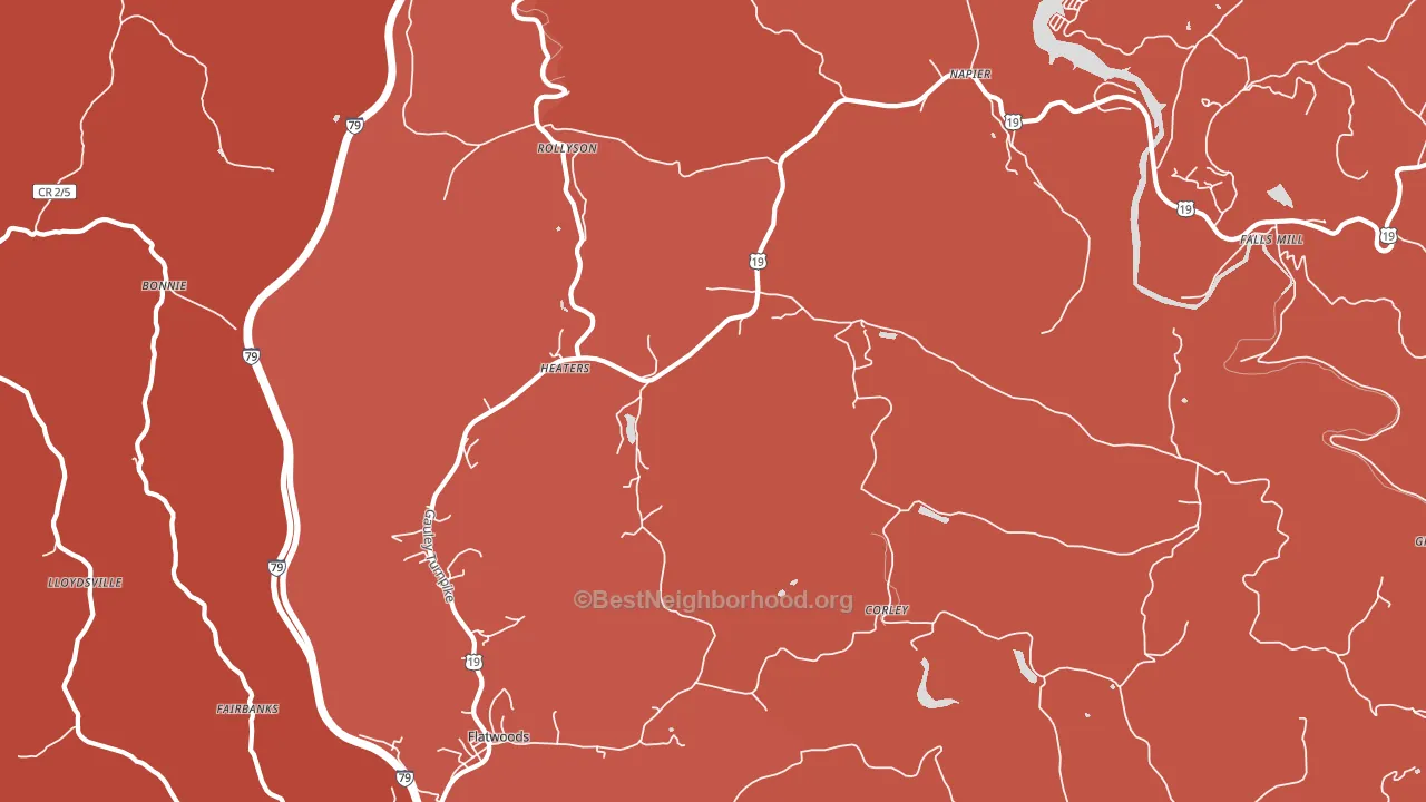 26627, WV block-group political-lean map