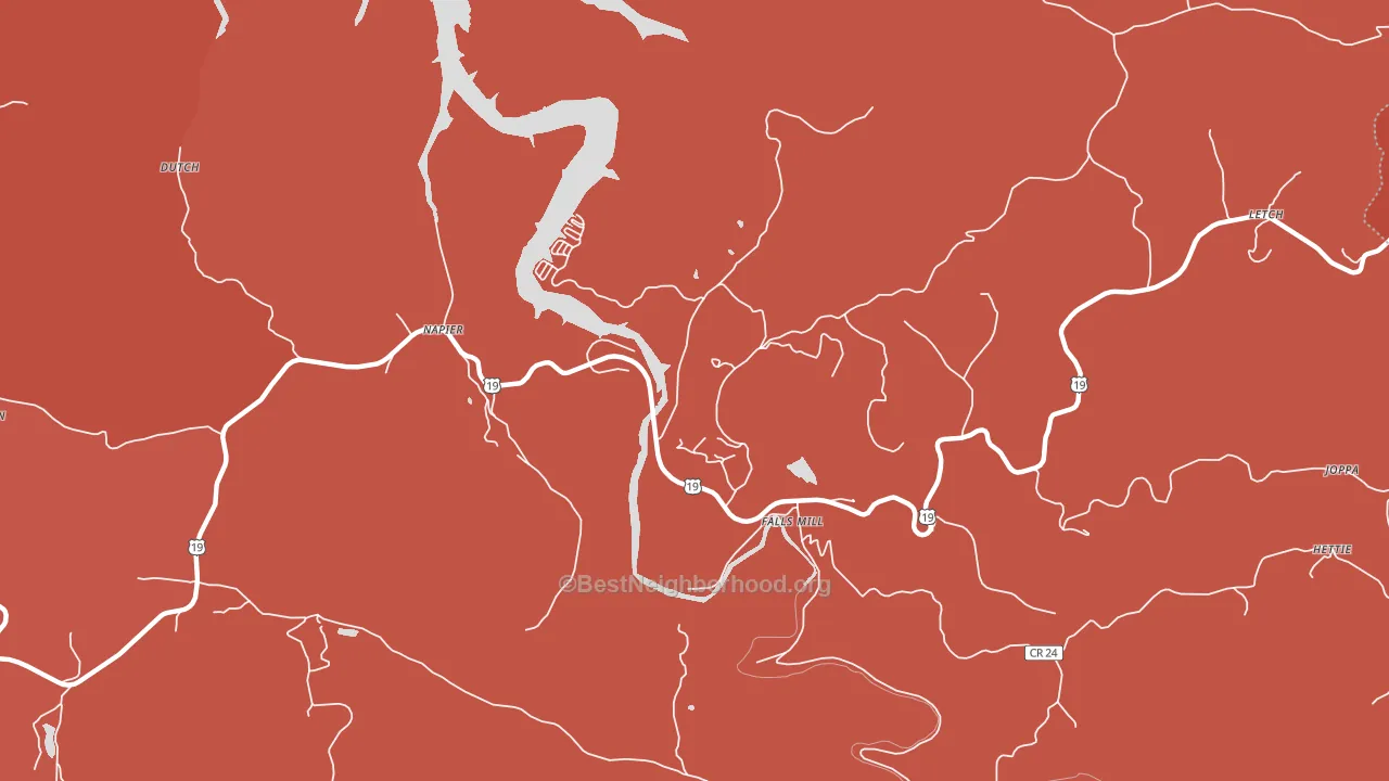 26631, WV block-group political-lean map