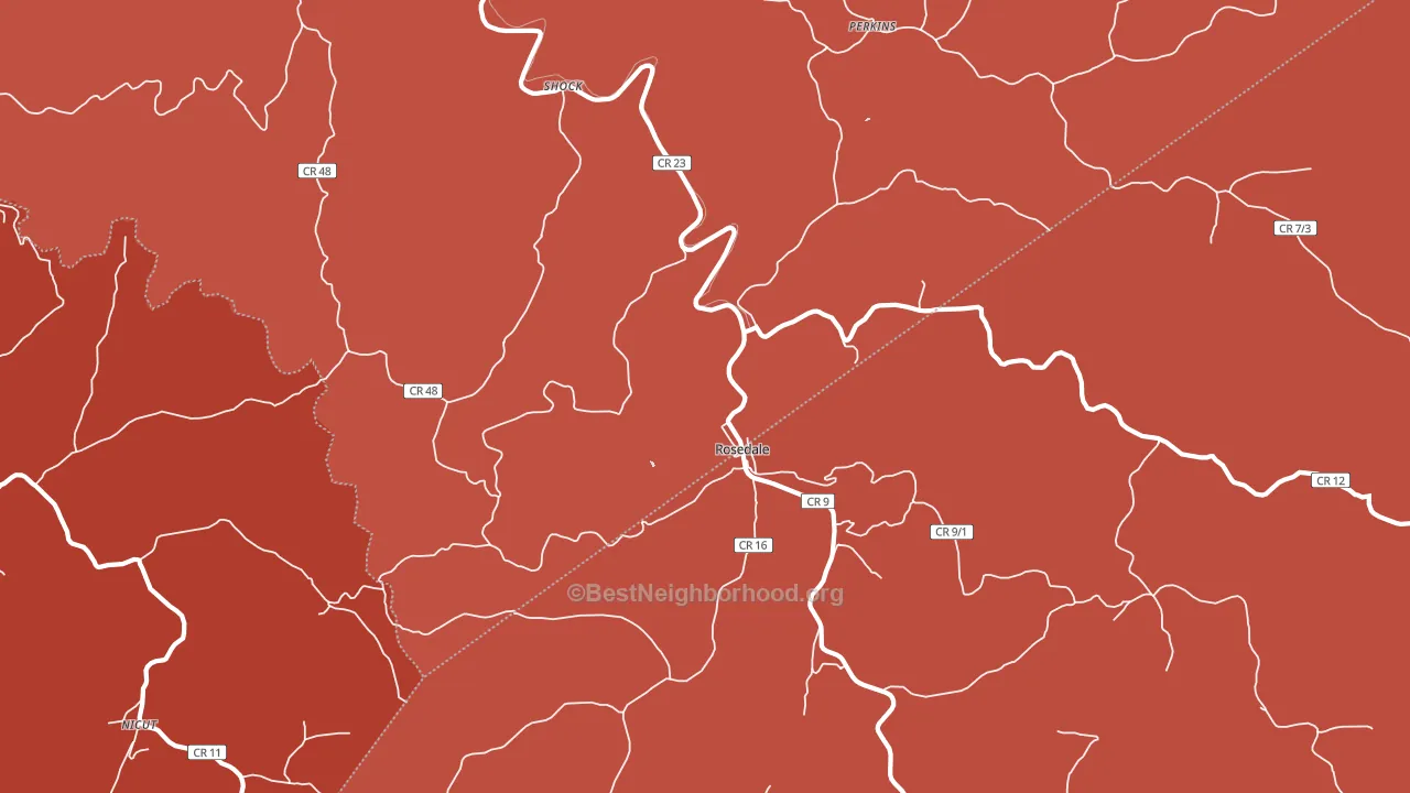 26636, WV block-group political-lean map