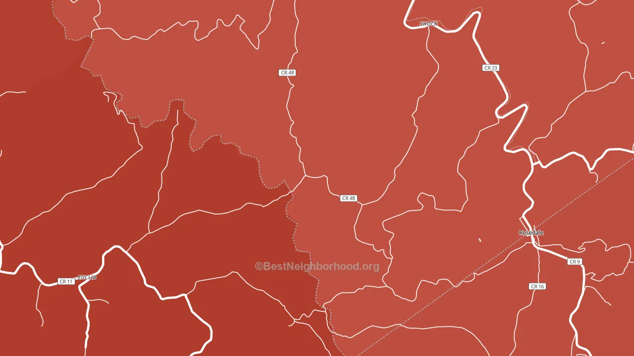 26638, WV block-group political-lean map