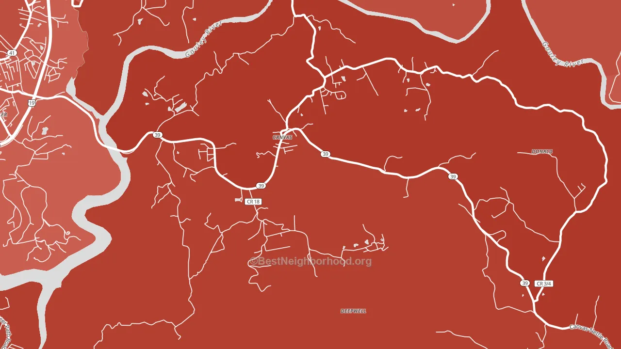 26662, WV block-group political-lean map