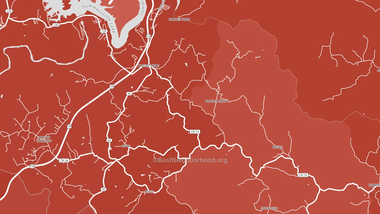 26679, WV block-group political-lean map